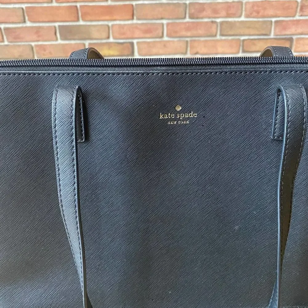 Kate Spade Greta Court Penny Glitter Large Tote Bag Black